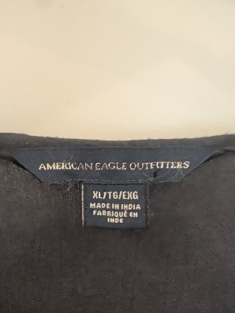 American Eagle Outfitters Blue Gray Embroidered Floral Peasant Blouse - Picture 2 of 8